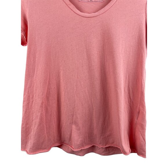 Frank & Eileen Women's XS Essential Scoop Neck Tee Lab Short Sleeve T-Shirt Pink - Picture 3 of 11